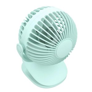 NEW!! mini Clip Fan 360 Degree Rotation Rechargeable Fan (WiWu FS03)- Light Green Color